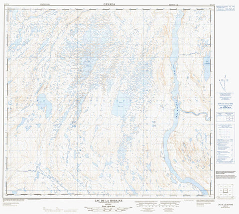 024C14 Lac De La Moraine Canadian topographic map, 1:50,000 scale