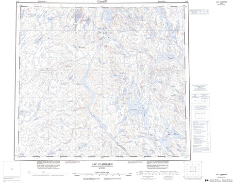 024C Lac Cambrien Canadian topographic map, 1:250,000 scale