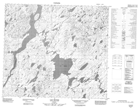 024D02 Lac Moyer Canadian topographic map, 1:50,000 scale