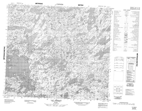 024D04 Lac Arbique Canadian topographic map, 1:50,000 scale