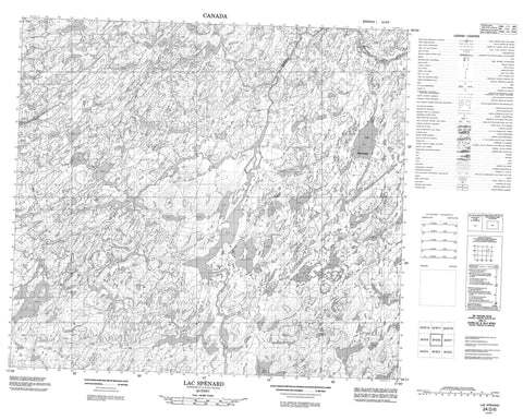 024D06 Lac Spenard Canadian topographic map, 1:50,000 scale