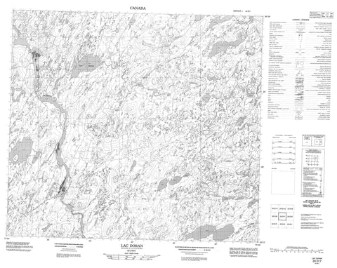 024D07 Lac Doran Canadian topographic map, 1:50,000 scale