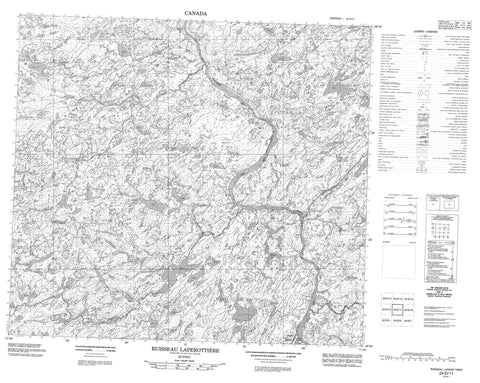024D11 Ruisseau Laperottiere Canadian topographic map, 1:50,000 scale