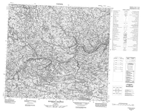 024D13 Ruisseau Soupras Canadian topographic map, 1:50,000 scale
