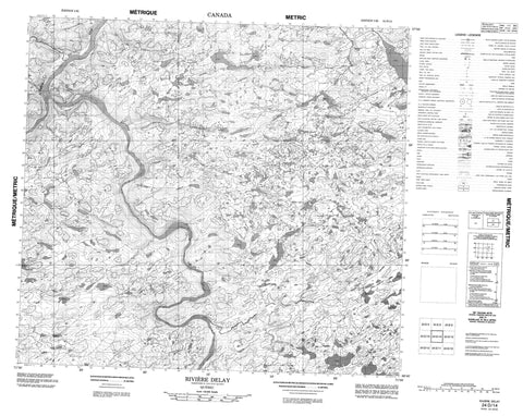 024D14 Riviere Delay Canadian topographic map, 1:50,000 scale