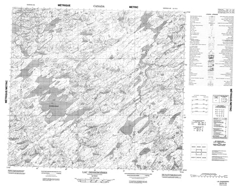 024D15 Lac Desbergeres Canadian topographic map, 1:50,000 scale