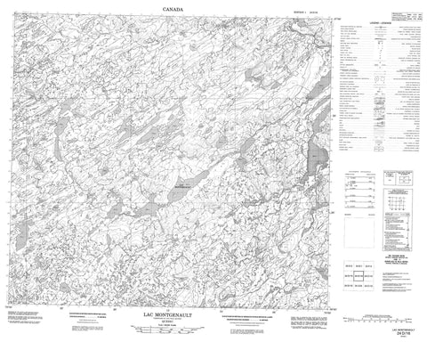 024D16 Lac Montgenault Canadian topographic map, 1:50,000 scale