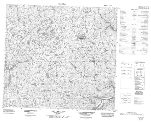 024E06 Lac Lamaletie Canadian topographic map, 1:50,000 scale