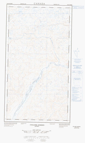 024E09W Colline Gossen Canadian topographic map, 1:50,000 scale