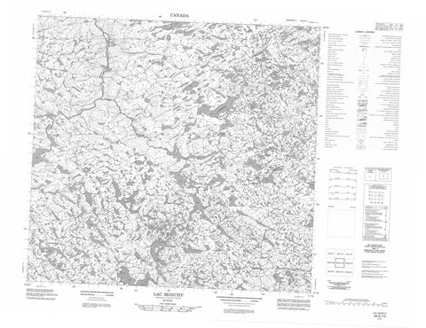 024E13 Lac Monchy Canadian topographic map, 1:50,000 scale