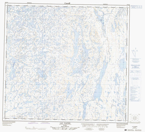 024E16 Lac Napier Canadian topographic map, 1:50,000 scale