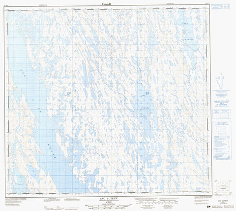 024F01 Lac Buteux Canadian topographic map, 1:50,000 scale