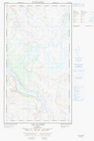 024F03E Lac La Lande Canadian topographic map, 1:50,000 scale