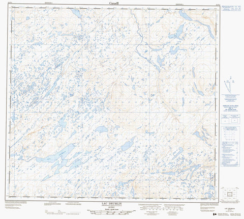 024F04 Lac Drumlin Canadian topographic map, 1:50,000 scale