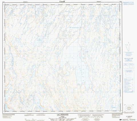 024F07 Lac Herodier Canadian topographic map, 1:50,000 scale