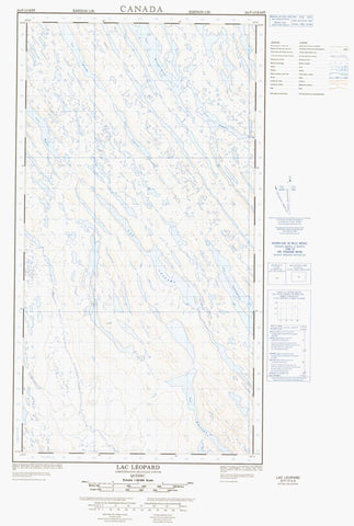 024F13E Lac Leopard Canadian topographic map, 1:50,000 scale