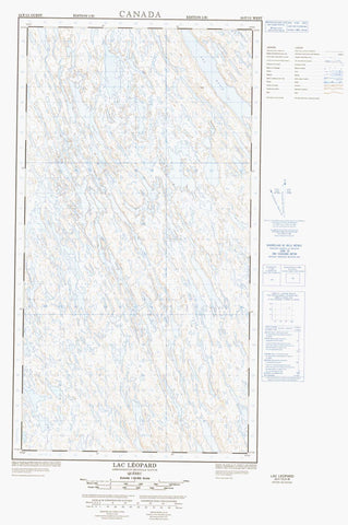 024F13W Lac Leopard Canadian topographic map, 1:50,000 scale