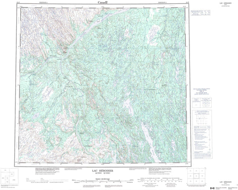 024F Lac Herodier Canadian topographic map, 1:250,000 scale