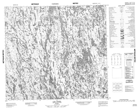 024G04 Lac Totel Canadian topographic map, 1:50,000 scale