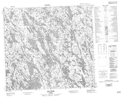 024G08 Lac Gelin Canadian topographic map, 1:50,000 scale