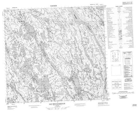 024G09 Lac Sivulijartalik Canadian topographic map, 1:50,000 scale