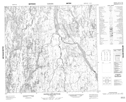 024G13 Rapide Sarvakutaaq Canadian topographic map, 1:50,000 scale