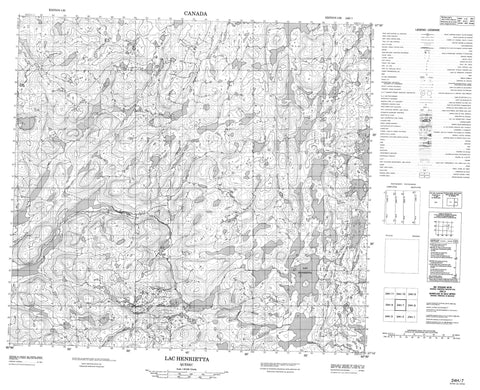 024H07 Lac Henrietta Canadian topographic map, 1:50,000 scale