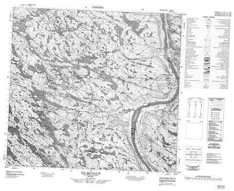 024H13 Ile Qijualuit Canadian topographic map, 1:50,000 scale