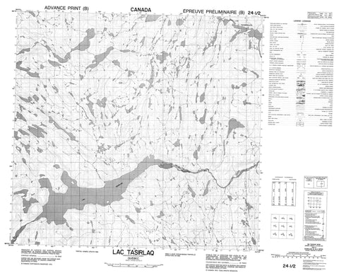 024I02 Lac Tasirlaq Canadian topographic map, 1:50,000 scale