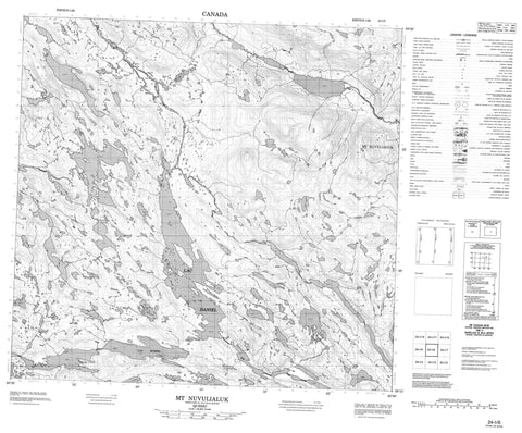 024I06 Mt Nuvulialuk Canadian topographic map, 1:50,000 scale