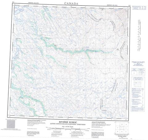 024I Riviere Koroc Canadian topographic map, 1:250,000 scale