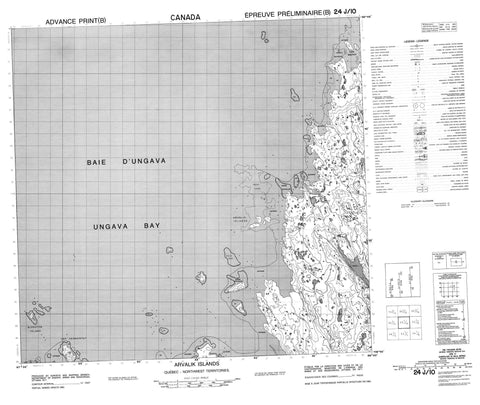024J10 Arvalik Islands Canadian topographic map, 1:50,000 scale