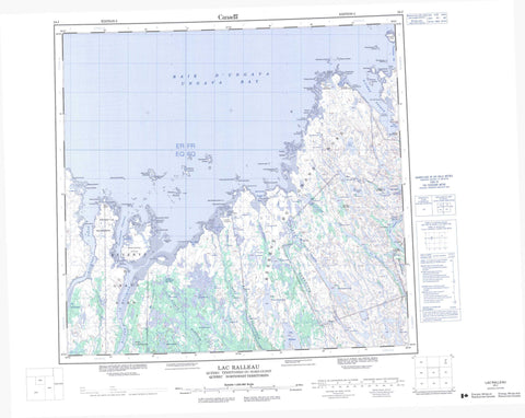 024J Lac Ralleau Canadian topographic map, 1:250,000 scale