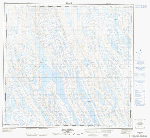 024K04 Lac Gerido Canadian topographic map, 1:50,000 scale