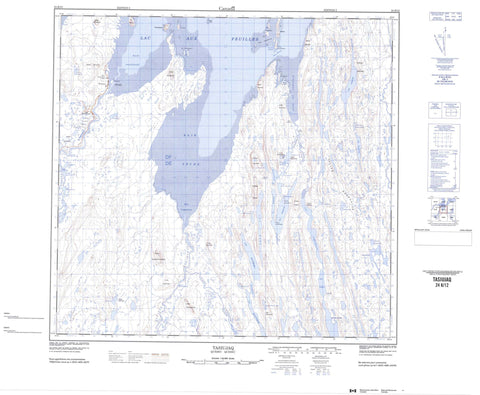 024K12 Tasiujaq Canadian topographic map, 1:50,000 scale