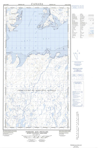 024K14E Passage Aux Feuilles Canadian topographic map, 1:50,000 scale