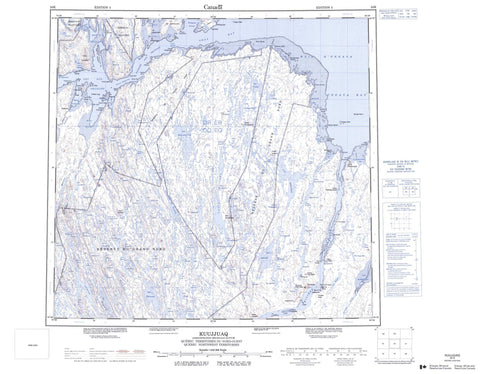 024K Kuujjuaq Canadian topographic map, 1:250,000 scale