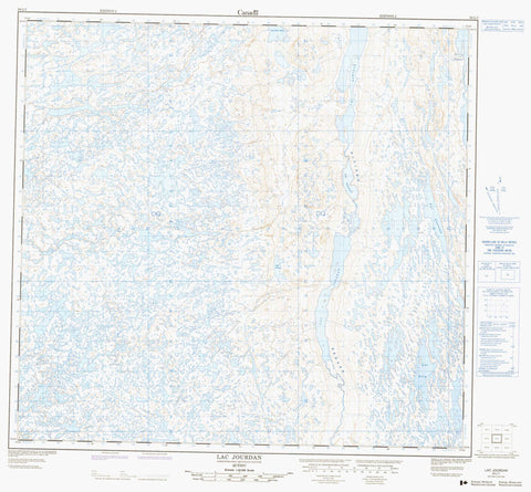 024L01 Lac Jourdan Canadian topographic map, 1:50,000 scale