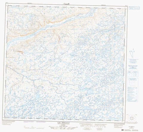 024L07 Lac Herault Canadian topographic map, 1:50,000 scale