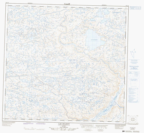 024L10 Lac Dulhut Canadian topographic map, 1:50,000 scale