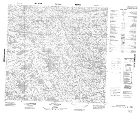 024L11 Lac Viennaux Canadian topographic map, 1:50,000 scale