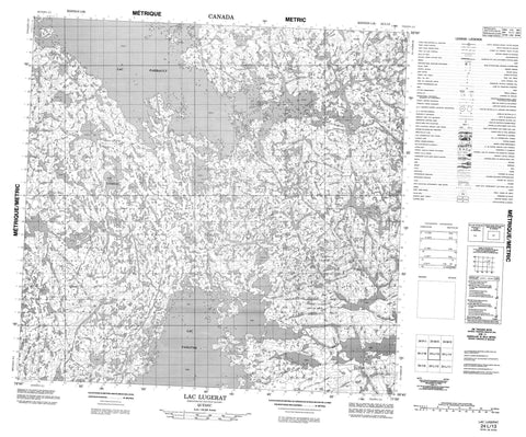 024L13 Lac Lugerat Canadian topographic map, 1:50,000 scale