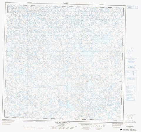 024L15 Lac Guenyveau Canadian topographic map, 1:50,000 scale