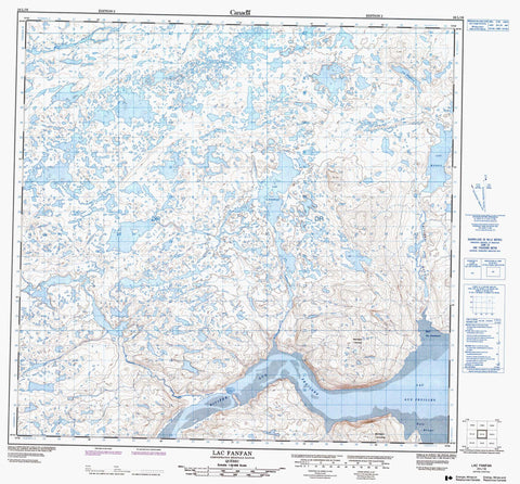 024L16 Lac Fanfan Canadian topographic map, 1:50,000 scale