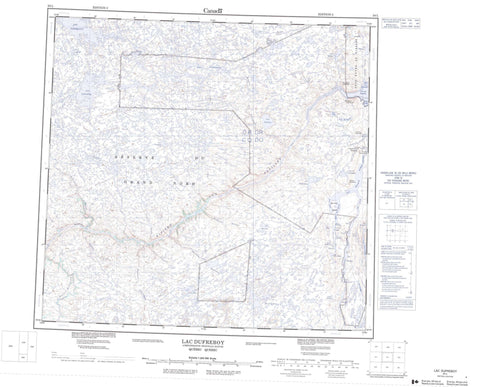 024L Lac Dufreboy Canadian topographic map, 1:250,000 scale