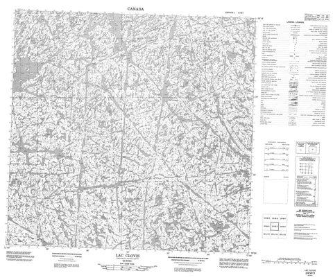 024M03 Lac Clovis Canadian topographic map, 1:50,000 scale