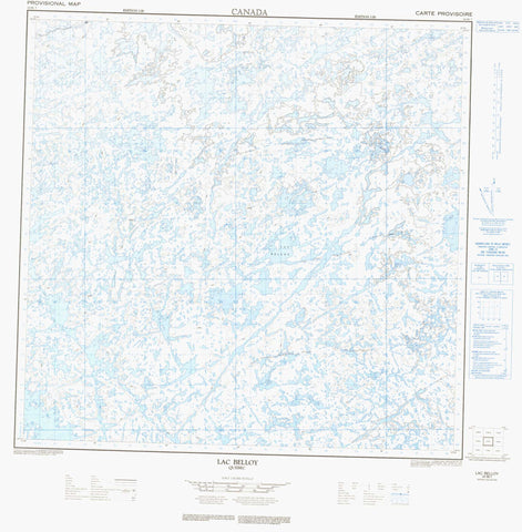 024M07 Lac Belloy Canadian topographic map, 1:50,000 scale