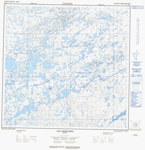 024M08 Lac Saint Fond Canadian topographic map, 1:50,000 scale