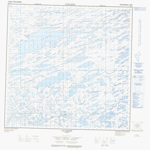 024M10 Lac Peters Canadian topographic map, 1:50,000 scale