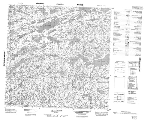 024M11 Lac Curotte Canadian topographic map, 1:50,000 scale